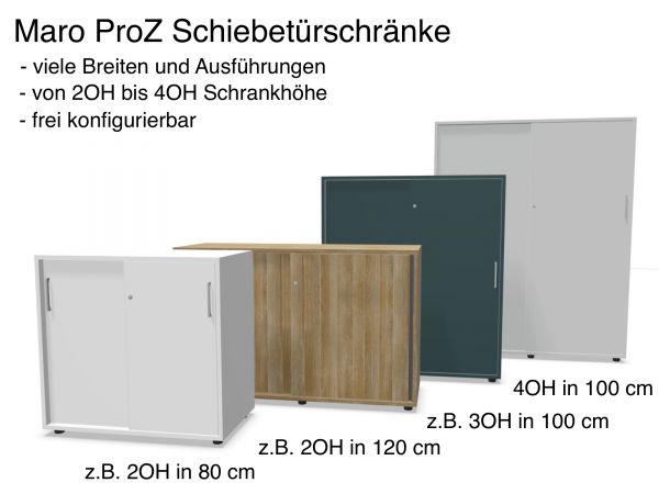 Maro ProZ Schiebetürenschränke in 2OH bis 4OH