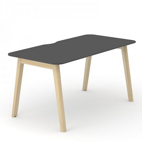 Schreibtisch Simple-Wood mit HPL Tischplatte und Eschegestell