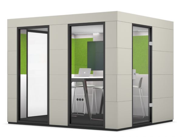 Hochwertige Raumkabine von OfficeBricks für Meetings