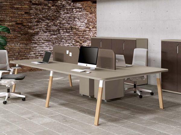 IDO Collection Wood 4er Bench mit Eichegestell