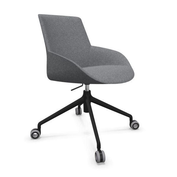 Actiu Noom 30 Designer Drehstuhl auf Rollen mit Spinnengestell