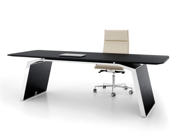 Bralco Metar Executive Schreibtisch 240x100 cm in Echtholz furniert