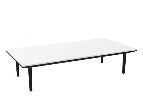 Actiu Longo Beistelltisch 132 x 66 cm mit Metallgestell