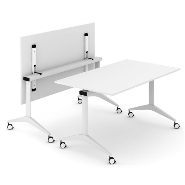 FLIP Klapptisch 140/160x80 cm mit Rollen - klappbar und beweglich