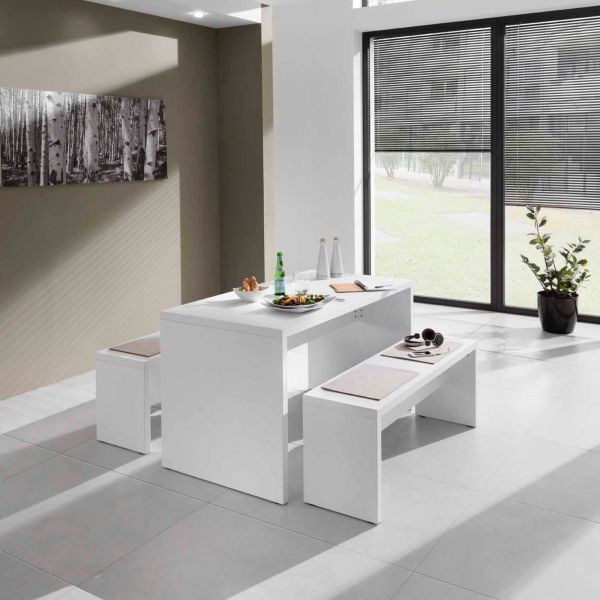 2-er Set Bank MeetingPoint in U-Form 118 x 40 x 45 cm