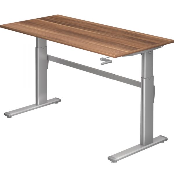 Schreibtisch ZM - manuell höhenverstellbar 72-119 cm rechteckig