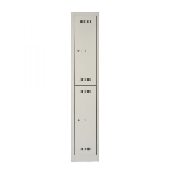 Bisley Mono Bloc Gaderobenschrank mit 2 Türen je 1x Hutablage und 3x Kleiderhäken