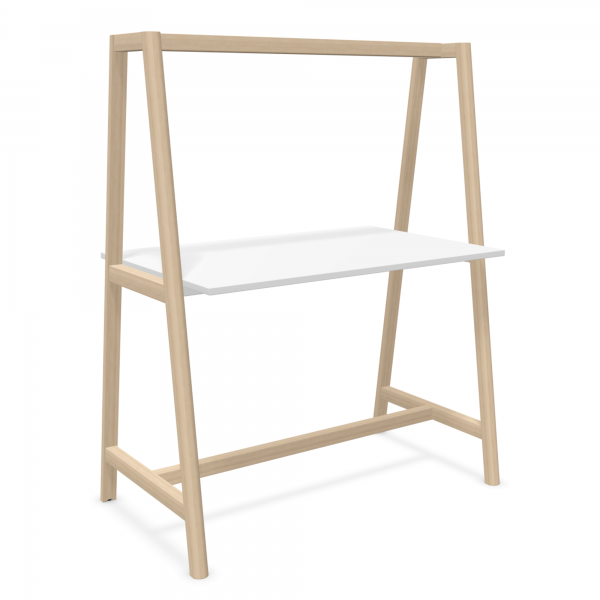 Hochtisch mit Design aus Holz - Blumen Ampel Dach - Wealthy Working
