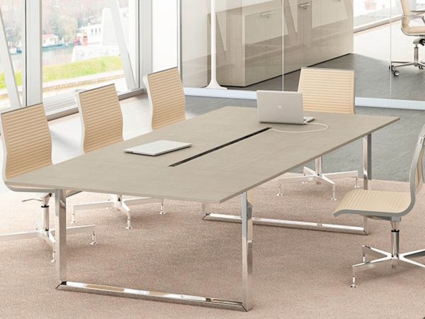 Bralco LOOPY Konferenztisch 240x164 cm in Melamin und Metallgestell