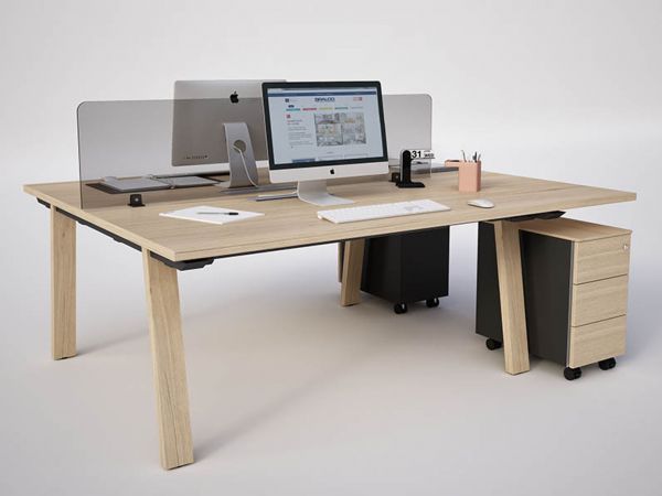 Bralco Take Off Farm 2er Bench im Eiche Holzdesign