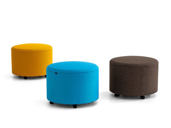 Actiu BEND F10 Hocker 55 cm rund mit Rollen