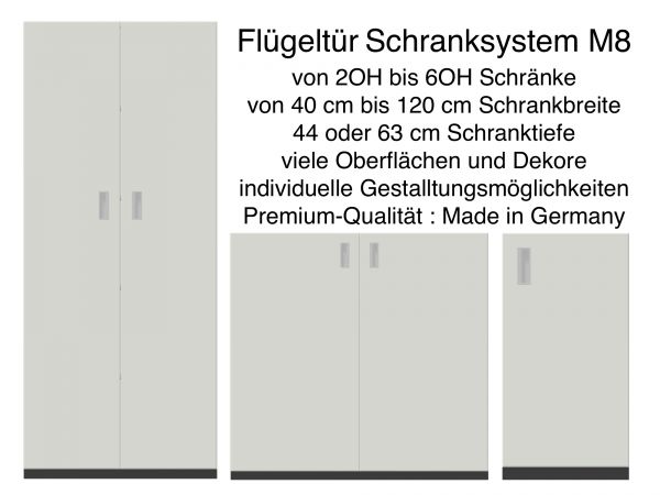 Vario M8 Flügeltürschränke Aktenschränke in vielen Abmessungen in Premium Qualität