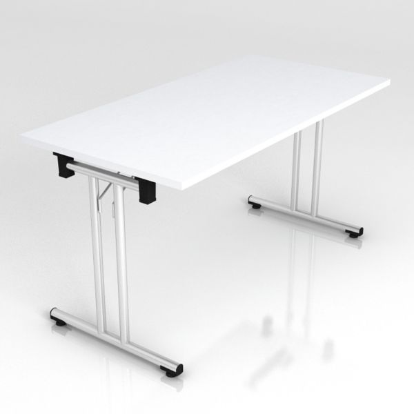 Klapptisch KLAPP 140x70 cm mit T-Fuß verchromt