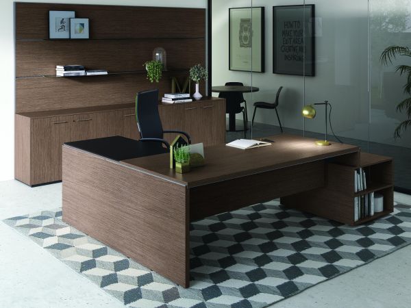 Frezza Asset Eckschreibtisch mit Container